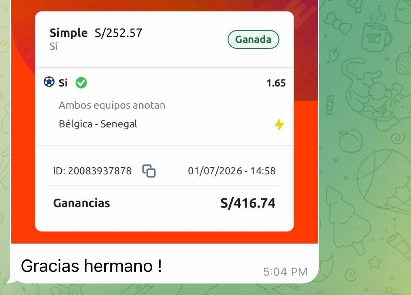 Mensaje de un miembro de la comunidad: gracias hermano